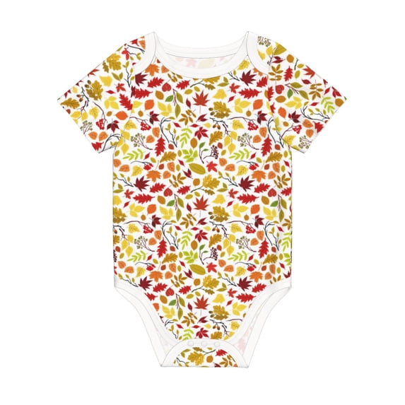 Rocae Colorful Leaves for Baby Climbing Clothes Soft Baby Romper for Active Infants Comfortable and Breathable Crawling Jumpsuit Unisex Baby Outfit 6 Months