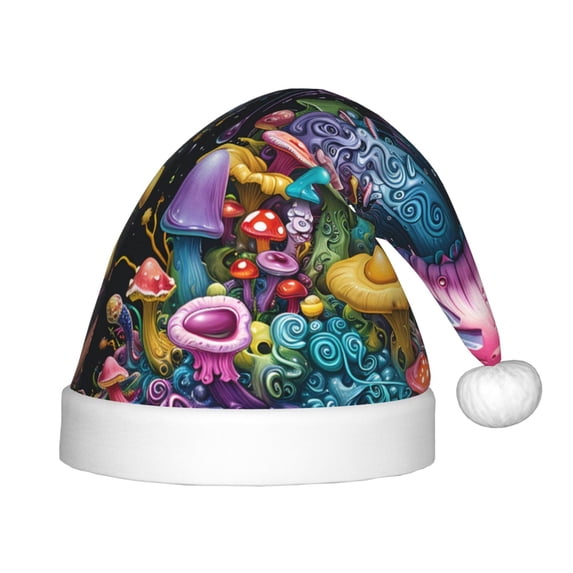 Rocae Colorful Mushroom for Christmas Hat for Kids Hats Christmas Party Supplies