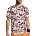 thumbnail image 1 of Rocae Colorful Mushrooms (2) for Men's Mesh Quick-Dry Short Sleeve Workout T-Shirt,Mens Crew Neck Tee Lightweight Soft Classic T Shirts 4X-Large, 1 of 9