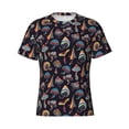 thumbnail image 1 of Rocae Colorful Mushrooms in Doodle Style for Men's Moisture-Wicking Crew Tee - T-Shirt for Sports, Outdoor Activities, and Casual WearSmall, 1 of 9