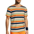 thumbnail image 1 of Rocae Colorful Pastel Stripes for Men's Mesh Quick-Dry Short Sleeve Workout T-Shirt,Mens Crew Neck Tee Lightweight Soft Classic T Shirts 4X-Large, 1 of 9