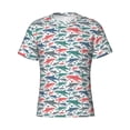 thumbnail image 1 of Rocae Colorful Shark for Men's Moisture-Wicking Crew Tee - T-Shirt for Sports, Outdoor Activities, and Casual WearLarge, 1 of 9