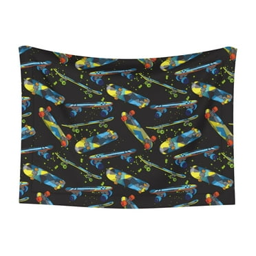 Rocae Colorful Skateboard for Pet Blanket Dog Blanket Cat Blanket Soft Sleep for Small Medium Pet-Small