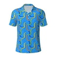 thumbnail image 1 of Rocae Colorful Snake for Men's Short Sleeve Polo Shirt, Quick Drying Performance Moisture Wicking Sports Men's Golf Shirt Medium, 1 of 9