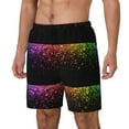 thumbnail image 1 of Rocae Colorful Sparkling for Men's Swim Trunks Quick Dry With Two Side Pockets and One Lined Patch PocketMedium, 1 of 9