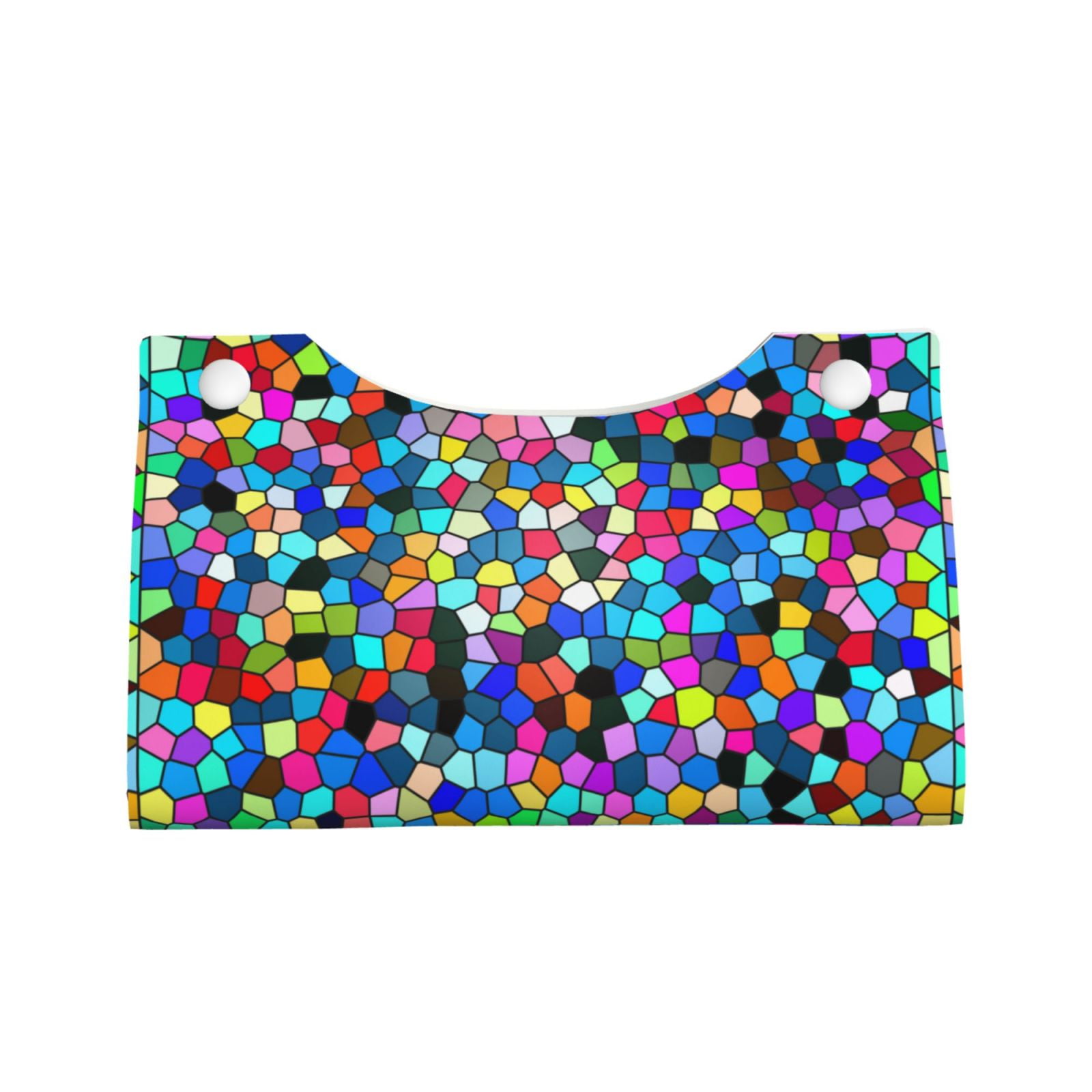 Rocae Colorful Tie Dye Stained Glass 2 Print Long Tissue Box Lid