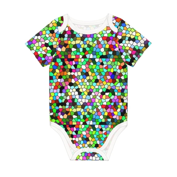 Rocae Colorful Tie Dye Stained Glass for Baby Climbing Clothes Soft Baby Romper for Active Infants Comfortable and Breathable Crawling Jumpsuit Unisex Baby Outfit 12 Months