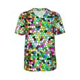 thumbnail image 1 of Rocae Colorful Tie Dye Stained Glass for Breathable Men's Baseball T-Shirt Fashionable Casual Baseball Jersey, Moisture-wicking Sportswear 3X-Large, 1 of 9