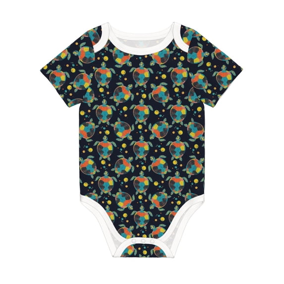 Rocae Colorful Turtles for Baby Climbing Clothes Soft Baby Romper for Active Infants Comfortable and Breathable Crawling Jumpsuit Unisex Baby Outfit 18 Months