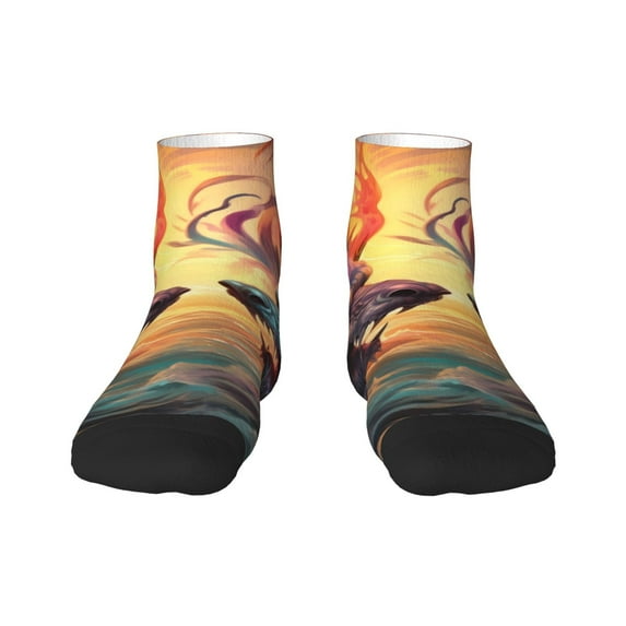 Rocae Colorful Wave Dragon Head for Premium Adult Socks,Comfortable, Breathable, and Durable Socks, Perfect for Everyday Wear