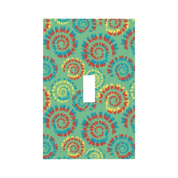 Rocae Colourful Tie Dye for Decorator Light Switch or Receptacle Outlet Wall Plate,Polycarbonate Thermoplastic-Style T