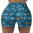 thumbnail image 1 of Rocae Construction Trucks for Women's Quick-Dry Running Shorts,Ladies Active Athletic Apparel Yoga Workout Gym Running Volleyball Spandex Shorts Small, 1 of 9
