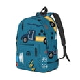 thumbnail image 1 of Rocae Construction Trucks for Durable Canvas Backpack Leisure Large Bag Travel Rucksack Multi-function Backpack Medium, 1 of 8