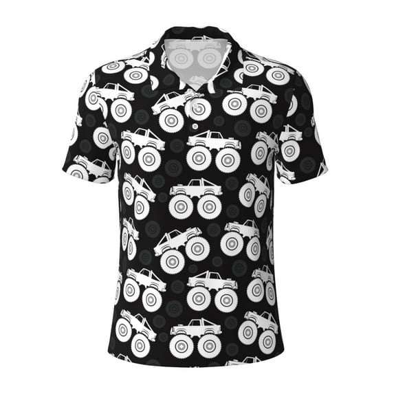 Rocae Cool Car for Men's Short Sleeve Polo Shirt, Quick Drying Performance Moisture Wicking Sports Men's Golf Shirt XX-Large