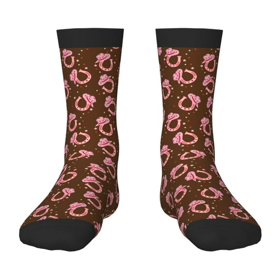 Rocae Cool Cowgirl for Girls Boys Crew Socks,Children's Socks, Kids Socks, Toddler Socks: Daily Wear with Kids School Uniform