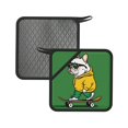 thumbnail image 1 of Rocae Cool Skateboarding Bulldog for Square Silicone Anti-scalding Mat Trivet Hot Pads for Kitchen Counter, Silicone Trivets for Hot Pots and Pans, 1 of 8