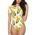 thumbnail image 1 of Rocae Corn On The Cob for One Piece Round Neck Short Sleeve Bodysuits for Women Casual Basic Bodysuit Daily Jumpsuit T Shirts-XX-Large, 1 of 7