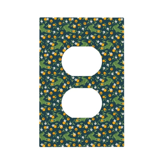 Rocae Crocodile And Oranges for Decorator Light Switch or Receptacle Outlet Wall Plate,Polycarbonate Thermoplastic-Style S