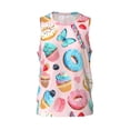 thumbnail image 1 of Rocae Cupcakes and Donuts for Men's Basketball Jersey Lightweight and Breathable Athletic Tank Top,Quick-Drying Sports Jersey Large, 1 of 9