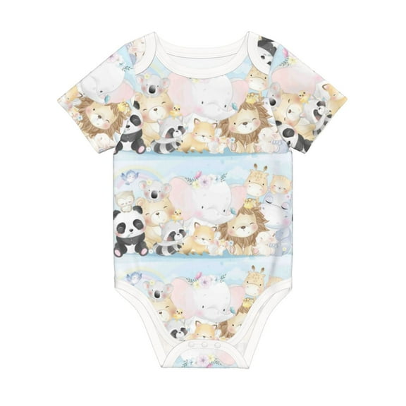 Rocae Cute Animals for Baby Climbing Clothes Soft Baby Romper for Active Infants Comfortable and Breathable Crawling Jumpsuit Unisex Baby Outfit 18 Months