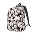 thumbnail image 1 of Rocae Cute Baseball for Durable Canvas Backpack Leisure Large Bag Travel Rucksack Multi-function Backpack Medium, 1 of 8