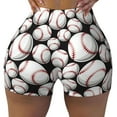 thumbnail image 1 of Rocae Cute Baseball for Women's Quick-Dry Running Shorts,Ladies Active Athletic Apparel Yoga Workout Gym Running Volleyball Spandex Shorts XX-Large, 1 of 9