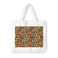 thumbnail image 1 of Rocae Cute Beach Dolphin or Plush Underarm Bag White Furry Purse Handbag for Autumn and Winter, 1 of 7