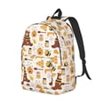 thumbnail image 1 of Rocae Cute Bee Honey Jar Hive Bear for Durable Canvas Backpack Leisure Large Bag Travel Rucksack Multi-function Backpack, 1 of 1