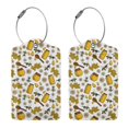 thumbnail image 1 of Rocae Cute Bee for Leather Luggage Baggage Tags ID Label Privacy Cover ID Label with Stainless Steel Loop and Address Card, 1 of 5