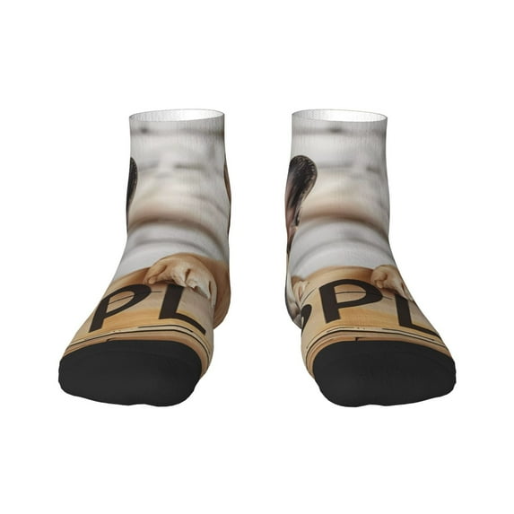 Rocae Cute Bulldogs Apply for Premium Adult Socks,Comfortable, Breathable, and Durable Socks, Perfect for Everyday Wear