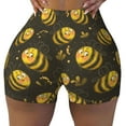 thumbnail image 1 of Rocae Cute Cartoon Bees for Women's Quick-Dry Running Shorts,Ladies Active Athletic Apparel Yoga Workout Gym Running Volleyball Spandex Shorts Medium, 1 of 9