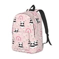 thumbnail image 1 of Rocae Cute Cartoon Panda for Durable Canvas Backpack Leisure Large Bag Travel Rucksack Multi-function Backpack, 1 of 8