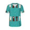 thumbnail image 1 of Rocae Cute Cat Paw And Dog for Breathable Men's Baseball T-Shirt Fashionable Casual Baseball Jersey, Moisture-wicking Sportswear XX-Large, 1 of 9