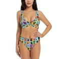thumbnail image 1 of Rocae Cute Dogs Collage for Bikini Set for Women Two Piece Sexy High Swimsuits Split Crossover Bikini X-Large, 1 of 1