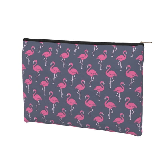 Rocae Cute Flamingo for Cosmetic Bags for Women Paper Reusable Cosmetic Bag Travel Toiletry Organizer Capacity Multipurpose Zipper Pouch