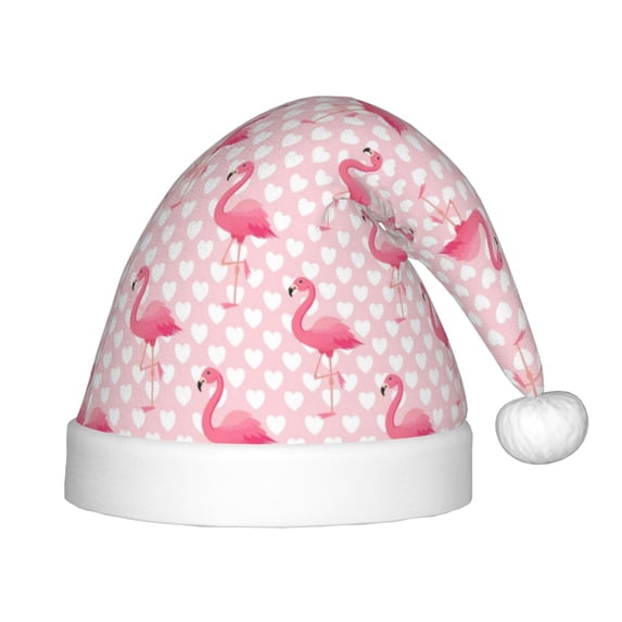 Rocae Cute Flamingo with Heart for Christmas Hat for Kids Hats Christmas Party Supplies