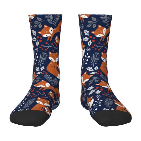 Rocae Cute Foxes for Girls Boys Crew Socks,Children's Socks, Kids Socks, Toddler Socks: Daily Wear with Kids School Uniform