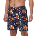 thumbnail image 1 of Rocae Cute Foxes for Men's Swim Trunks Quick Dry With Two Side Pockets and One Lined Patch PocketLarge, 1 of 9