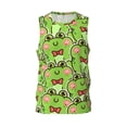 thumbnail image 1 of Rocae Cute Green Frog for Men's Basketball Jersey Lightweight and Breathable Athletic Tank Top,Quick-Drying Sports Jersey Small, 1 of 9