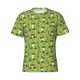 thumbnail image 1 of Rocae Cute Green Frog for Men's Moisture-Wicking Crew Tee - T-Shirt for Sports, Outdoor Activities, and Casual WearMedium, 1 of 9