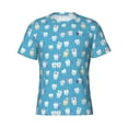 thumbnail image 1 of Rocae Cute Healthy Teeth for Men's Moisture-Wicking Crew Tee - T-Shirt for Sports, Outdoor Activities, and Casual WearSmall, 1 of 9