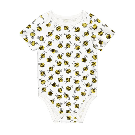 Rocae Cute Little Bee for Baby Climbing Clothes Soft Baby Romper for Active Infants Comfortable and Breathable Crawling Jumpsuit Unisex Baby Outfit 9M