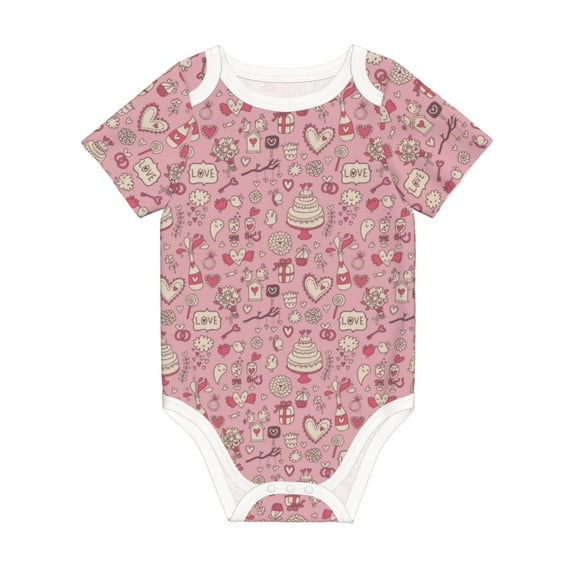 Rocae Cute Love for Baby Climbing Clothes Soft Baby Romper for Active Infants Comfortable and Breathable Crawling Jumpsuit Unisex Baby Outfit 18 Months