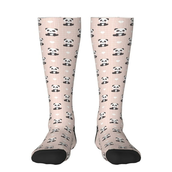 Rocae Cute Panda for Novelty Casual compression Socks For Women Men Contrast Color Stockings