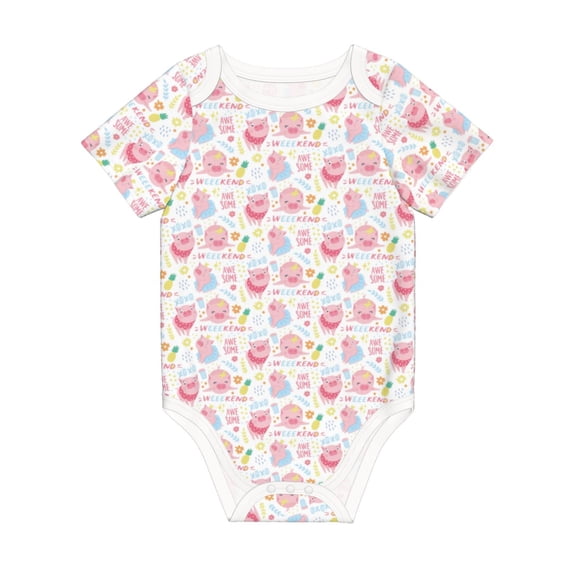 Rocae Cute Pig for Baby Climbing Clothes Soft Baby Romper for Active Infants Comfortable and Breathable Crawling Jumpsuit Unisex Baby Outfit 2 Years