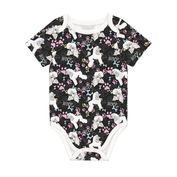 Rocae Cute Poodle Dog for Baby Climbing Clothes Soft Baby Romper for Active Infants Comfortable and Breathable Crawling Jumpsuit Unisex Baby Outfit 18 Months