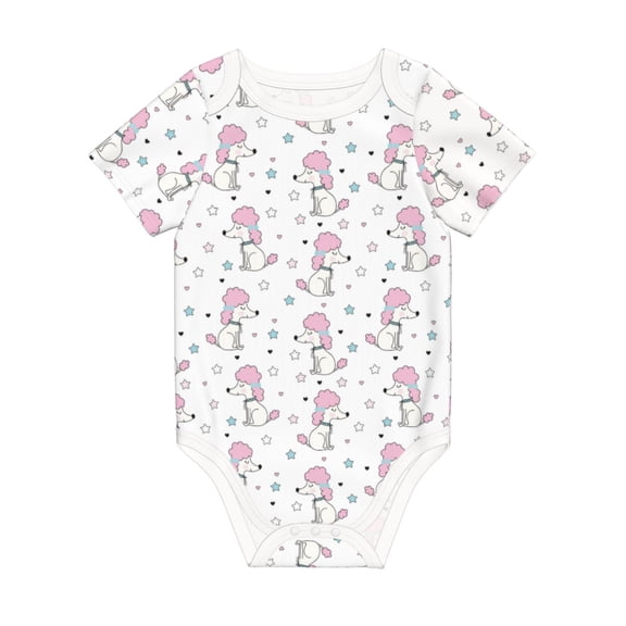 Rocae Cute Poodle Dog for Baby Climbing Clothes Soft Baby Romper for Active Infants Comfortable and Breathable Crawling Jumpsuit Unisex Baby Outfit 6 Months