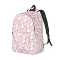 thumbnail image 1 of Rocae Cute Rabbit for Durable Canvas Backpack Leisure Large Bag Travel Rucksack Multi-function Backpack Medium, 1 of 8