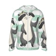 thumbnail image 1 of Rocae Cute Raccoon Print Breathable Sun Protection Hoodie Quick-Dry Lightweight Long Sleeve Hoodie Unisex Running Sports Shirt, 1 of 9
