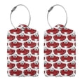 thumbnail image 1 of Rocae Cute Red Crab for Leather Luggage Baggage Tags ID Label Privacy Cover ID Label with Stainless Steel Loop and Address Card, 1 of 5
